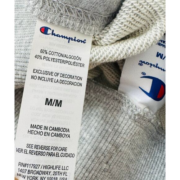 Champion Womens French Terry Heather Gray Sweatpants Cotton Joggers Medium NEW - Picture 10 of 14